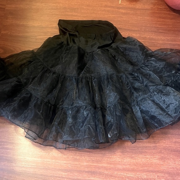 Grace Karin Black Petticoat Crinoline Tutu Skirt Puffy Layered Underskirt Size M - Picture 5 of 8